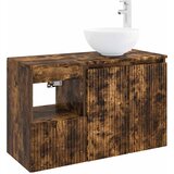  Set namještaja za kupaonicu 2 kom. Dimljeni hrast Smeđa 49.5 x 41 x 80 cm | shoptok.hr