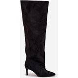 Boto Women's High Heel Ankle Boots Slip-On Black Mavilla | shoptok.hr