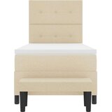  s opruga kutije s uzglavljem Krema 90 x 190 cm tkanina | shoptok.hr