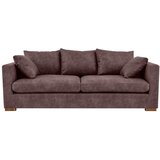 Scandic Temno rjava sedežna garnitura iz umetnega usnja 225 cm Hamburg – | Shoptok.si