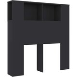  Uzglavlje s ormarićem crno 100 x 18,5 x 102,5 cm | Eponuda.ba