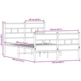 vidaXL Metalni okvir kreveta bez madraca boja hrasta 120x190 cm | shoptok.hr
