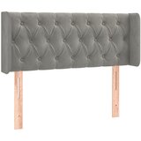  Uzglavlje s ušima svjetlosivo 103x16x78/88 cm baršunasto | shoptok.hr