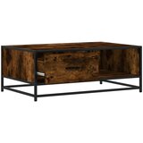  Stolić za kavu boja dimljenog hrasta 90x57x35 cm drvo i metal | Eponuda.com