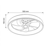 Brilagi LED prigušiva stropni ventilator LED/34W/230V prečnik 50 cm bela + daljinski upravljač | Eponuda.com