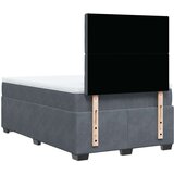  Krevet box spring s madracem tamnosivi 120 x 190 cm baršun | shoptok.hr