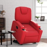 Maison Chic Naslanjač - Relax naslanjač s funkcijo vstajanja rdeče umetno usnje, (22040350) | Shoptok.si