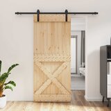  Klizna vrata 90 x 210 cm Čvrsta borovina (neobrađena) Cijene