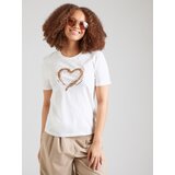 Only Majica 'ONLMARCY' bronasta / bela | Shoptok.si