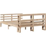 vidaXL Okvir kreveta s uzglavljem 140 x 190 cm od masivne borovine | shoptok.hr