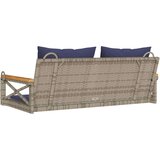  Klupa za ljuljanje s jastucima siva 109x62x40 cm od poliratana | shoptok.hr