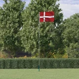 Danska zastava i jarbol 5 55 m aluminijska