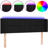 Maison Chic LED posteljno vzglavje - Vzglavna omarica črno 147x16x78/88 cm blago, (22078340) | Shoptok.si