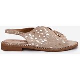 S. BARSKI Leather Sandals With Flat Heel And Decoration S.Barski | Shoptok.si
