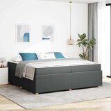 vidaXL Krevetna konstrukcija Ostalo Tamno siva 200 x 200 cm tkanina | shoptok.hr