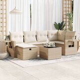 vidaXL 7-dijelni set vrtnih sofa od poliratana s jastucima bež | shoptok.hr