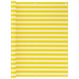 Furnova Balkonsko platno rumeno in belo 120x500 cm HDPE, (21918916) Cene