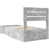  Okvir za krevet Betonski sivi i srebrna 75 x 190 cm | shoptok.hr