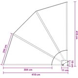  Zaslon za privatnost na balkonu 140 x 140 cm Poliester Smeđa | shoptok.hr