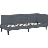  Kutni okvir kreveta Tamno siva 80 cm x 200 cm Baršun | shoptok.hr