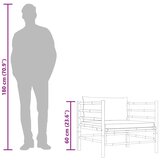  Vrtna sofa od bambusa s krem bijelim jastucima | shoptok.hr