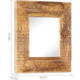 vidaXL Ručno izrezbareno ogledalo 50 x 50 x 11 cm masivno drvo manga | shoptok.hr