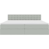  Krevet S LED lampica Svijetlo siva 200 x 200 cm Baršun | shoptok.hr