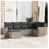 vidaXL 6-dijelni set vrtnih sofa od poliratana s jastucima svjetlosivi | shoptok.hr