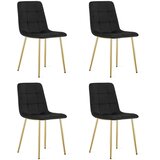 KARA stolica - crni baršun / zlatne noge x 4 | shoptok.hr