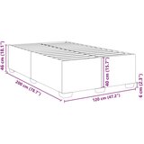  Okvir za krevet boja cappuccina 120x200 cm umjetna koža | shoptok.hr