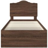  Okvir za krevet s uzglavljem Smeđi hrast 75 x 190 cm | shoptok.hr