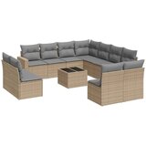 Maison Chic Seti vrtnega pohištva - Vrtna garnitura - Vrtni pohištvo set 12-delna z blazinami bež poli ratan, (21816010) | Shoptok.si