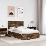  Konstrukcija postelje z vzglavjem Dimljeni oreh 120 x 200 cm, (5000102199) | Shoptok.si