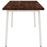  Kvadratni blagovaonski stol 160 x 80 x 75 cm Tamno smeđa - tamno smeđe i bijele boje 160 x 80 x 75 cm Četvrtasto | shoptok.hr