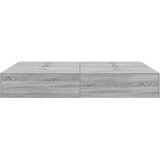 Krevet s ladicama Siva Sonoma 150 x 200 cm Konstruirano drvo | Eponuda.com