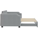  Dnevni krevet na razvlačenje svjetlosivi 90 x 200 cm od tkanine | shoptok.hr