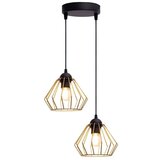  Visilica na sajli CEED GOLD, 2xE27/60W, 230V, prečnik 28 cm, crna/zlatna | Eponuda.com
