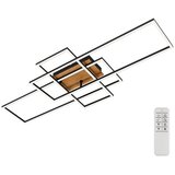 BRILO led prigušiva plafonska lampa frame LED/51W/230V crna/smeđa + daljinski upravljač | Eponuda.com