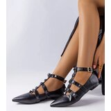Gemre Black ballet flats with an eye-catching Blur fastening | shoptok.hr