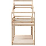 Krevet na kat s krovom 90 x 190 cm od masivne borovine | shoptok.hr