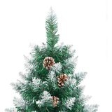 vidaXL Mršavo božićno drvce Zelena 180 cm PVC i čvrsto drvo bora | shoptok.hr