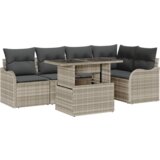  Garnitura za vrt s jastučićima svjetlosiva ratan | shoptok.hr