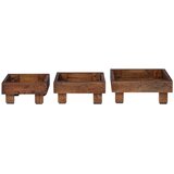  Stalak za biljke 3 pcs Smeđa Drvo od mahagonija | shoptok.hr