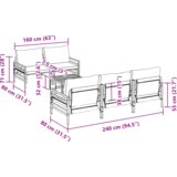 vidaXL Sjedeća garnitura za vrt 6 pcs Antracit 70 x 70.5 x 31.5 cm | shoptok.hr
