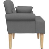  Ljubavni kauč s gumbima Tamnosiva 120 x 65 x 79 cm Tkanina | Eponuda.com