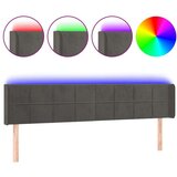  Posteljno vzglavje temno sivo 203x16x78/88 cm žamet, (20953328) | Shoptok.si