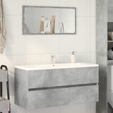 Ormarić za umivaonik siva boja betona 100 x 38,5 x 45 cm drveni | shoptok.hr