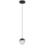 Nova Luce Mat crna LED viseća svjetiljka aluminijska s mogućnosti zatamnjivanja sa staklenim sjenilom ø 12 cm Alicia – | shoptok.hr