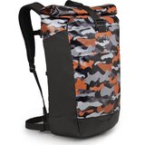 Osprey ruksak Transporter Roll Top (Black/Orange Camo, O/S) Cijene