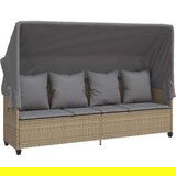  5-dijelni vrtni set sofa s jastucima bež od poliratana | shoptok.hr
